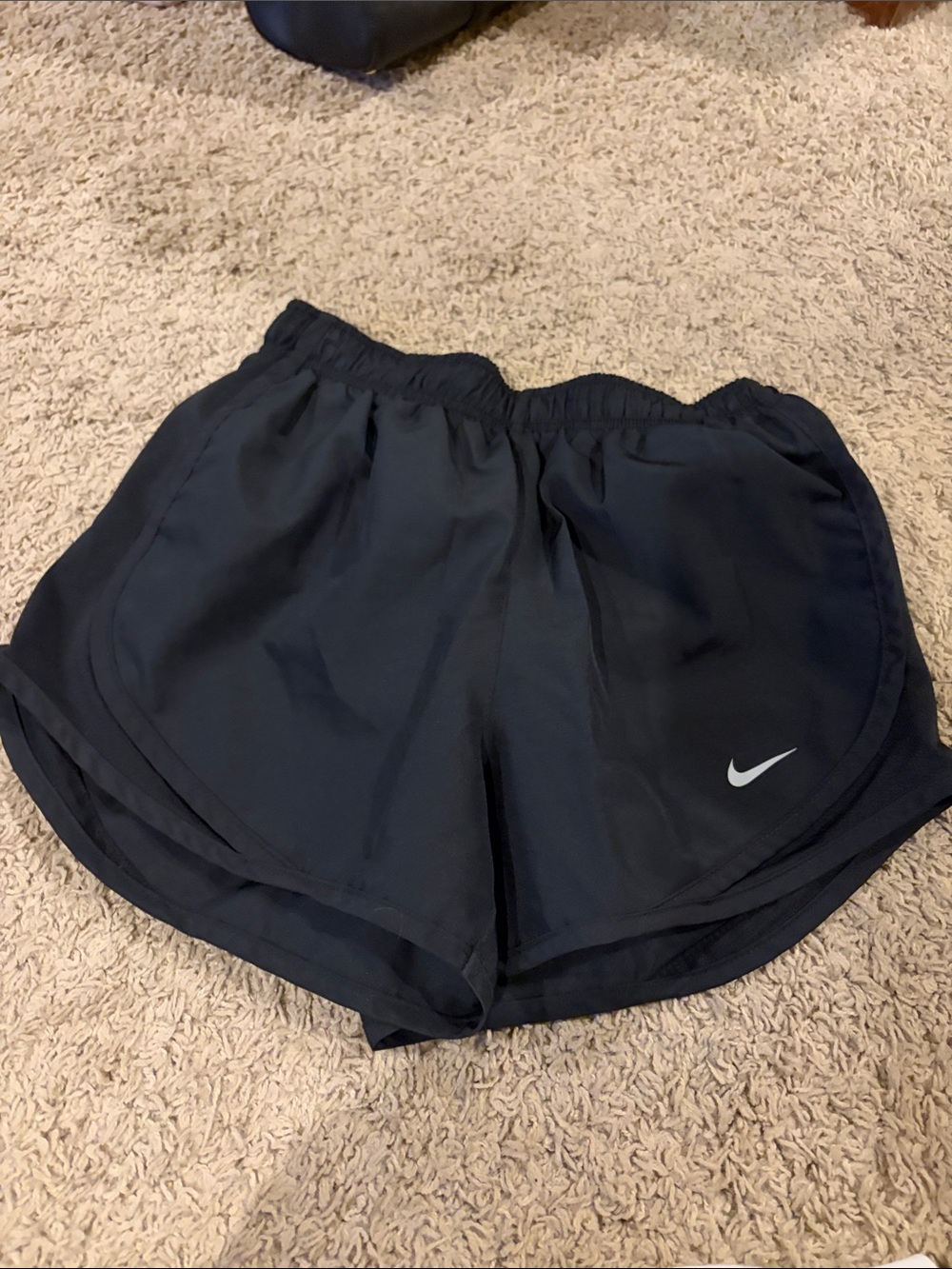Nike Women’s Black Athletic Running Shorts with Reflective Swoosh
